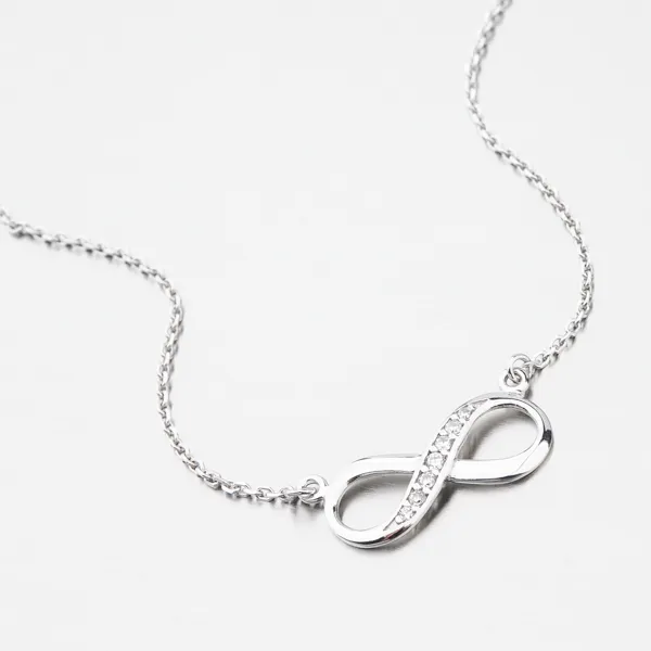 Zlatý náhrdelník - zlato 585 Infinity se zirkony 685P-150673