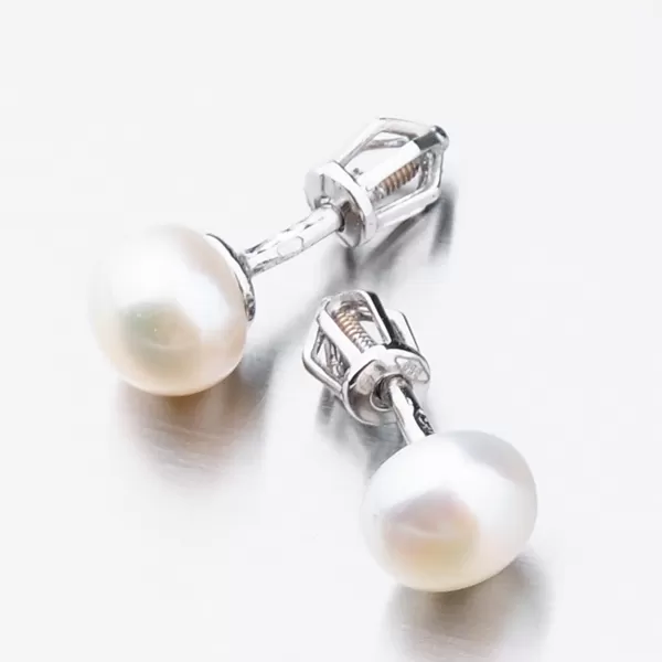 Pecky s perlou v bílém zlatě 52GZ-8002B-SR