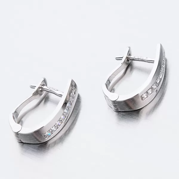 Zlaté náušnice se zirkony 52DZ-8018B-ZIR