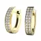Dámské náušnice žluté zlato 585/1000 přírodní diamant 0.480 ct G/SI oválky 10950-ZL-DIA
