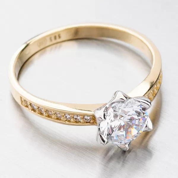 Zlatý prsten se zirkony 51DZ-6149Z-ZIR