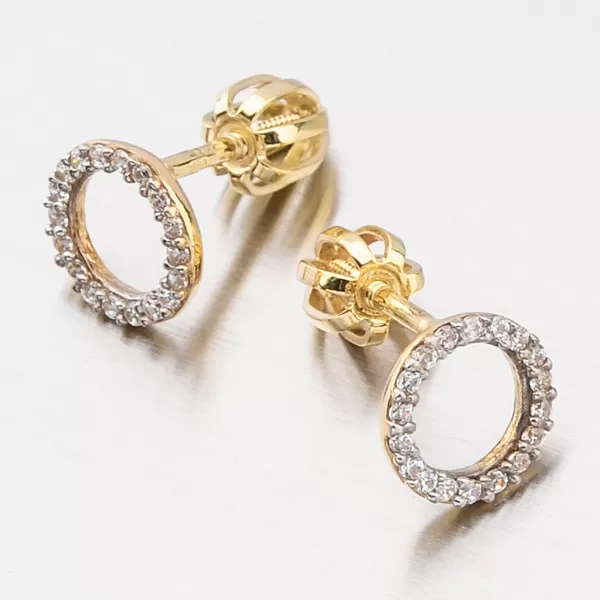 Pecky ve tvaru kruhu se zirkony 52GZ-60240Z-SR