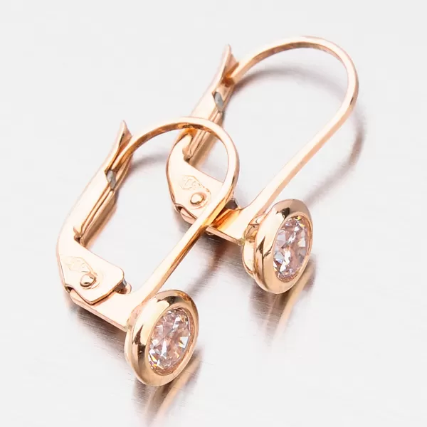 Visací náušnice v růžovém zlatě 52DZ-8003CV-KL