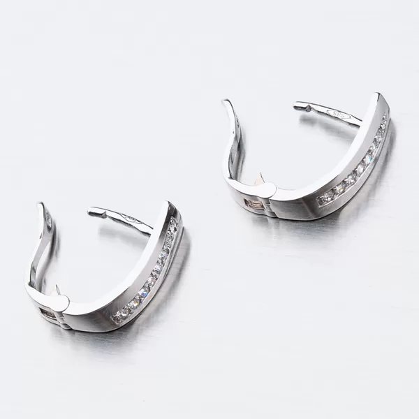 Zlaté náušnice se zirkony 52DZ-8018B-ZIR