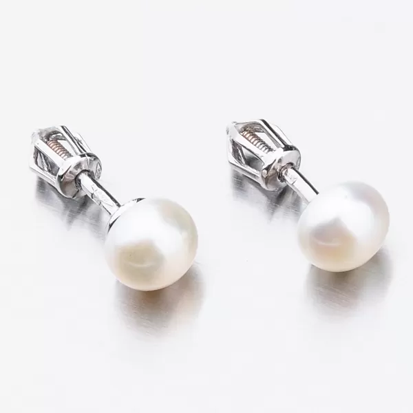Pecky s perlou v bílém zlatě 52GZ-8002B-SR