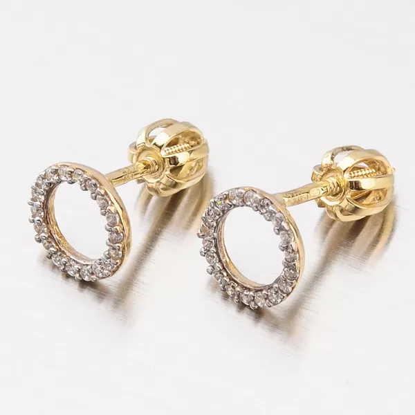 Pecky ve tvaru kruhu se zirkony 52GZ-60240Z-SR