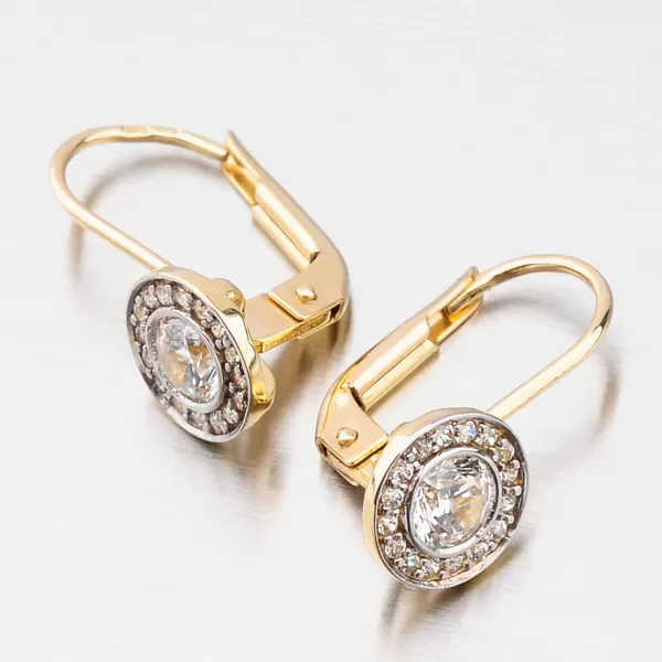 Visací náušnice ve žlutém zlatě 52GZ-8028Z-KL