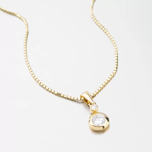 Zlatý přívěsek se zirkony 682P-130017