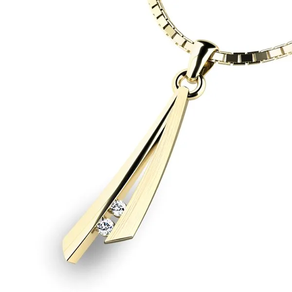 Dámský přívěsek žluté zlato 585/1000 10866-ZL-ZIR