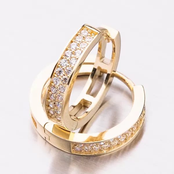 Zlaté kruhy se zirkony 12-570