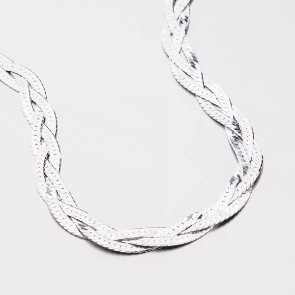 Stříbrný pletený náhrdelník CHRS-02-3B-040