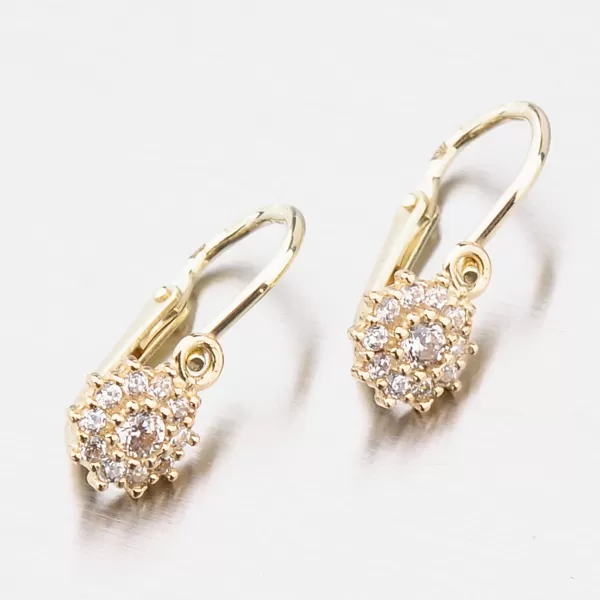 Zlaté náušnice se zirkony 52DN-2749ZBB