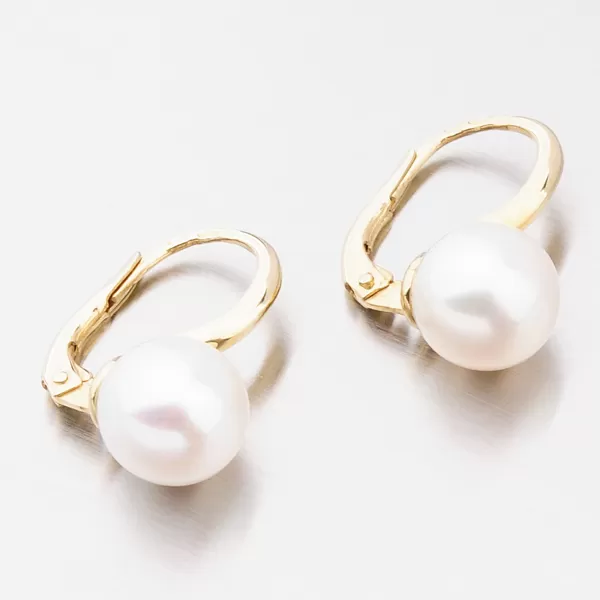 Zlaté náušnice s perlou 663P-120010