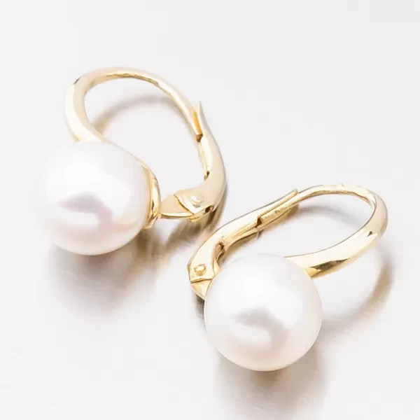 Zlaté náušnice s perlou 663P-120010