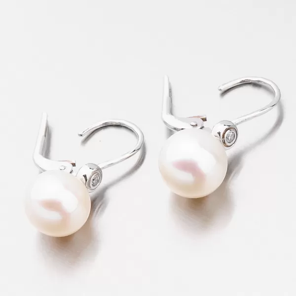 Zlaté náušnice s perlou 458P-125036