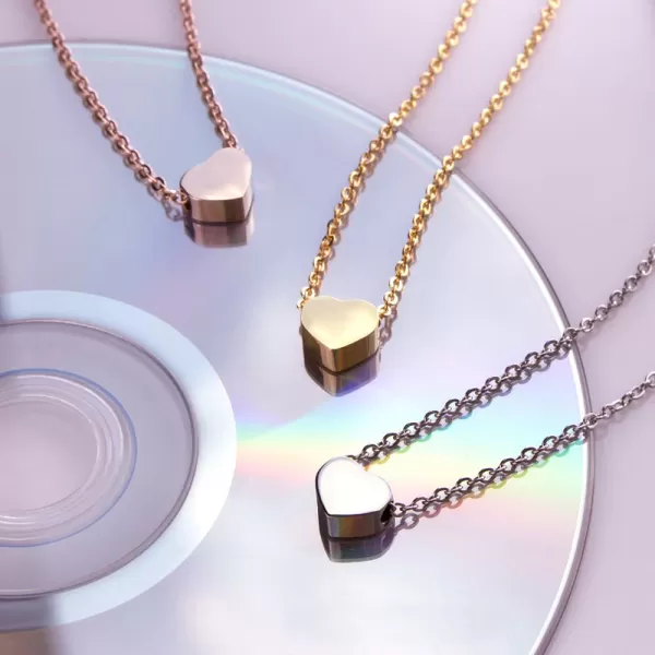 Ocelový náhrdelník se srdcem MNCN15-131-C