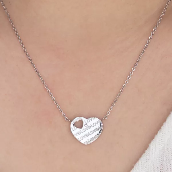 Ocelový náhrdelník se srdíčkem MNCP15-521-A