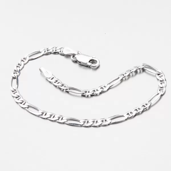 Stříbrný náramek Figaro 3+1 CHRS-073-060-FLAT