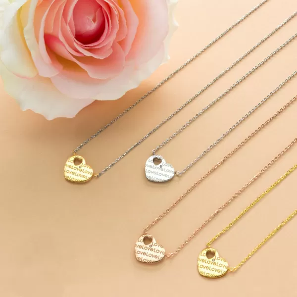 Ocelový náhrdelník se srdíčkem MNCP15-521-A