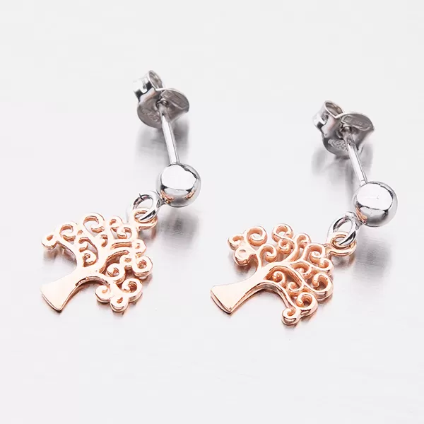 Visací náušnice zdobené stromem života E1502484-0331-SLX