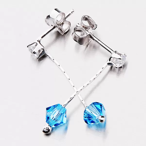 Visací náušnice s krystaly 92003043-61-SLX