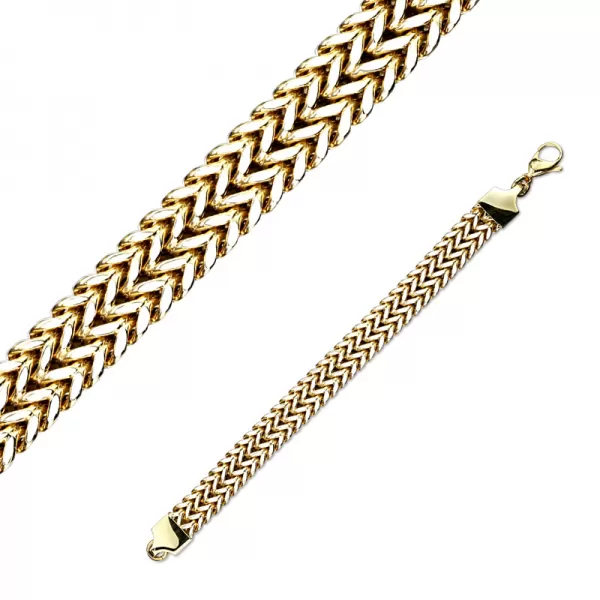 Ocelový zlacený náramek pro muže SBHBJ-1402-GD