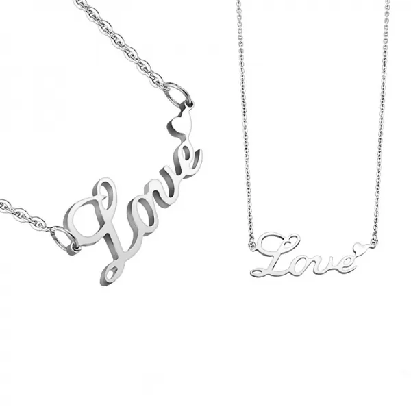 Náhrdelník s nápisem love SSPMHBJ-156636-ST