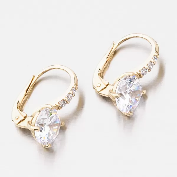 Náušnice v žlutém zlatě 663P-120220