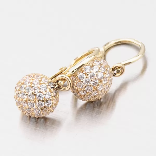 Zlaté náušnice se zirkony 52DN-2747ZBB