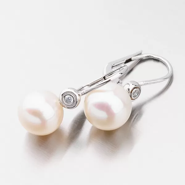 Zlaté náušnice s perlou 458P-125036