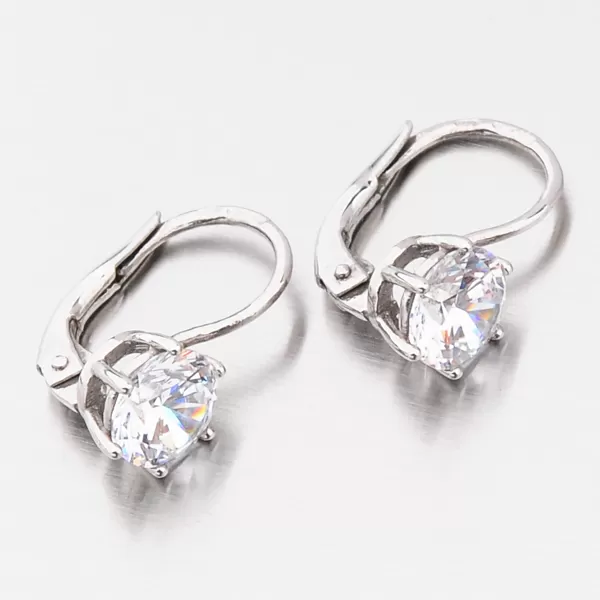 Dámské náušnice v bílém zlatě 668P-120625