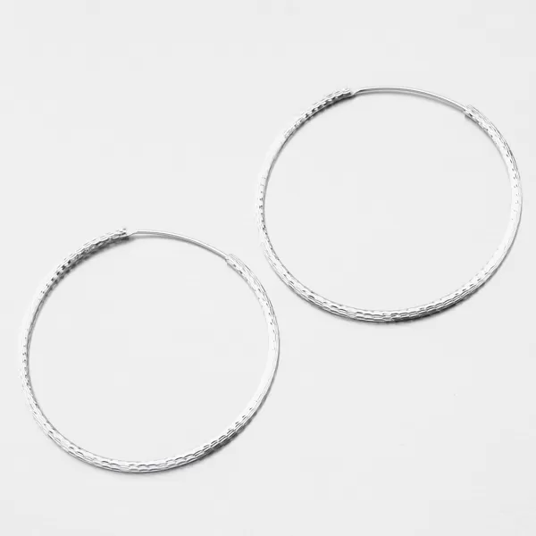 Stříbrné kruhy s facetami UCST-121240/45