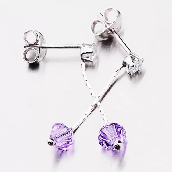 Visací náušnice s krystaly 92003043-62-SLX