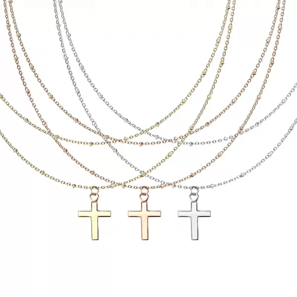 Ocelový náhrdelník s křížem SNPHBJ-151498-ST