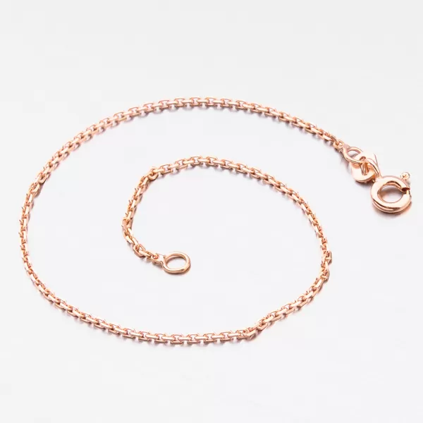 Stříbrný růžovým zlatem pozlacený řetízek Anker CHRS-19-040-D/C-CV