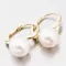 Dámské náušnice žluté zlato 585 perly 663P-120010