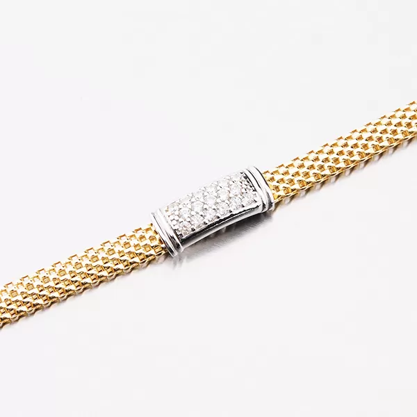 Zlacený náramek pro ženy se zirkony B1902541-2196-SLX