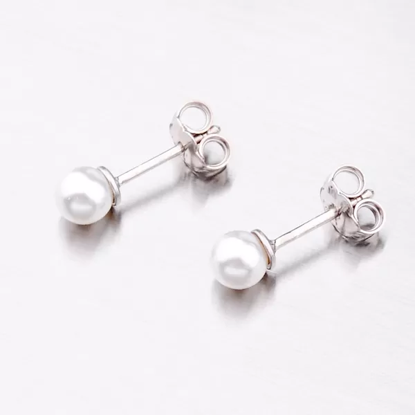 Stříbrné náušnice s perlou E2301470-2224-SLX