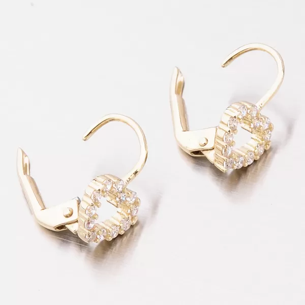 Zlaté náušnice se srdíčky PKL22-010