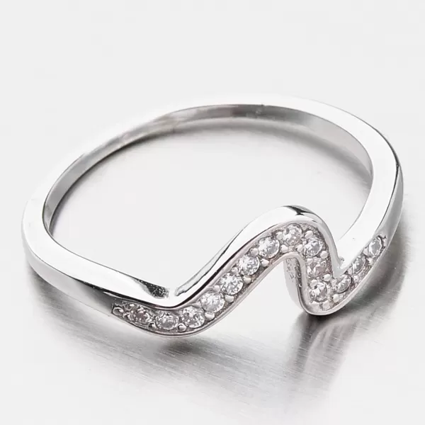 Stříbrný zdobený zirkony GST-11434