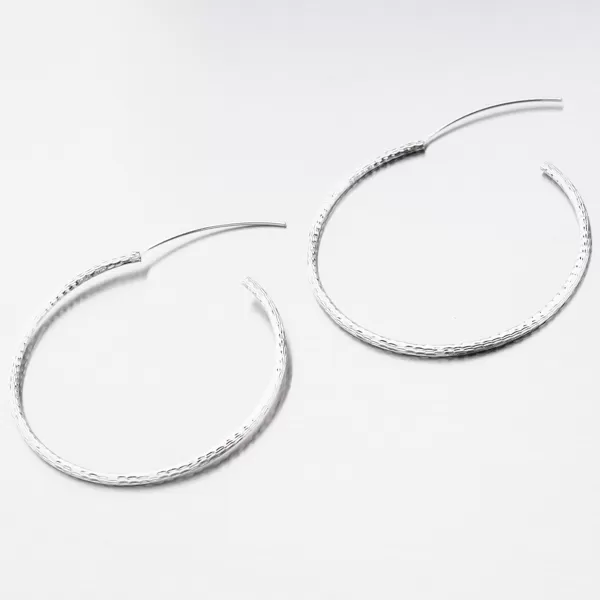 Stříbrné kruhy s facetami UCST-121240/45