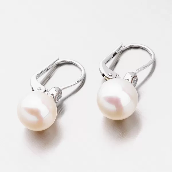 Zlaté náušnice s perlou 458P-125036