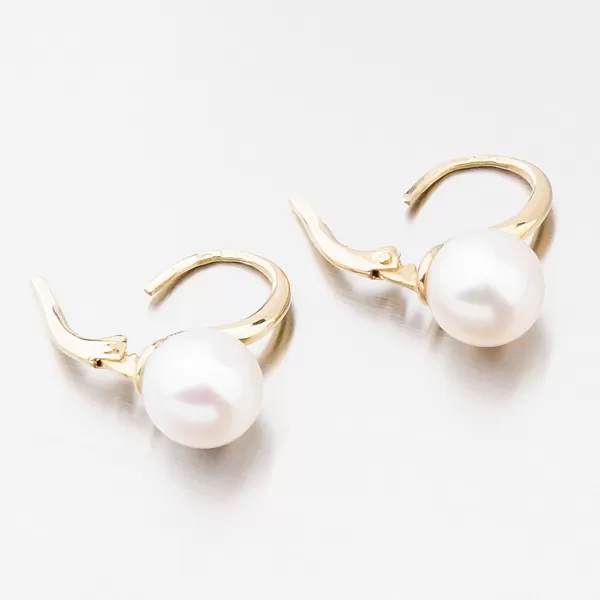 Zlaté náušnice s perlou 663P-120010