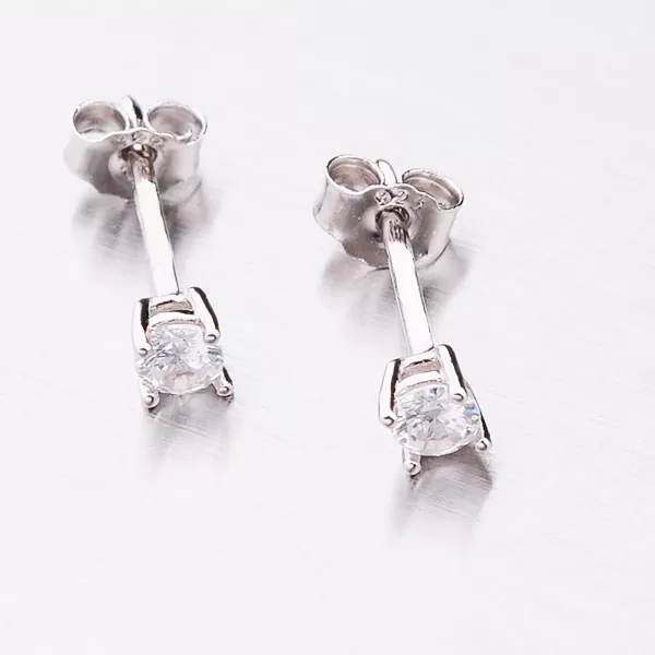 Decentní stříbrné pecky se zirkony E1603916-1905-SLX