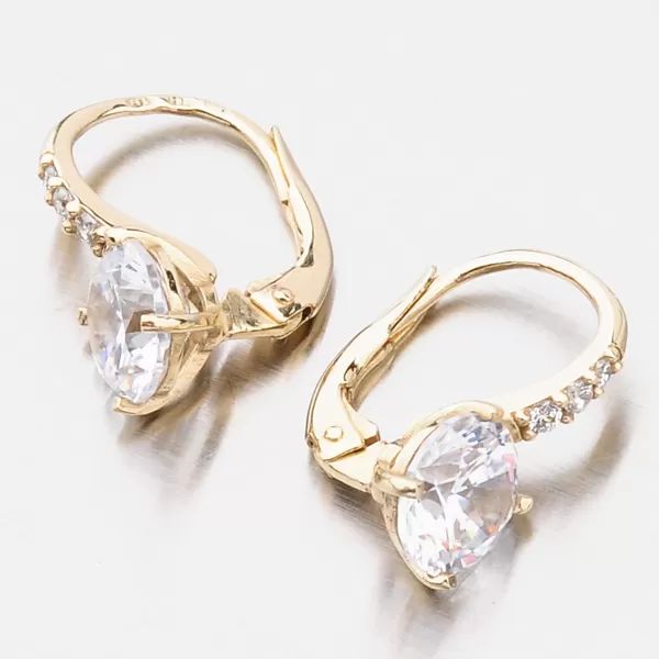 Náušnice v žlutém zlatě 663P-120220