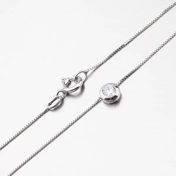 Stříbrný náhrdelník se zirkonem N1400008-0871-SLX