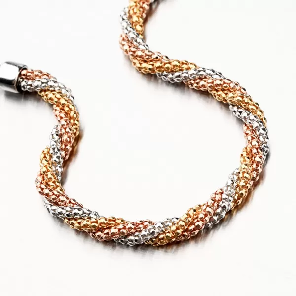 Pletený tříbarevný náramek B1300518-1264-SLX