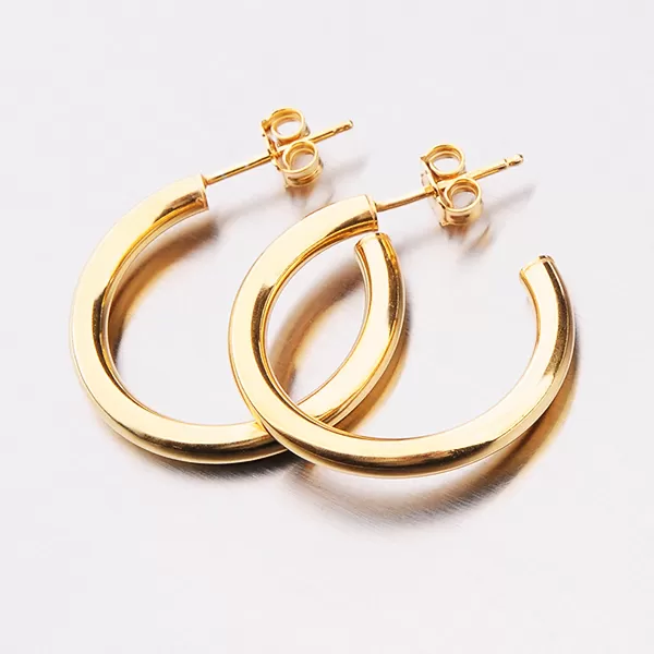 Silné pozlacené kruhy E1400041-1234-SLX