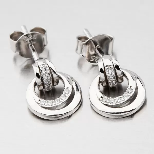 Stříbrné náušnice se zirkony UPST-121888