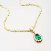 Zlatý přívěsek se smaragdem 13-380
